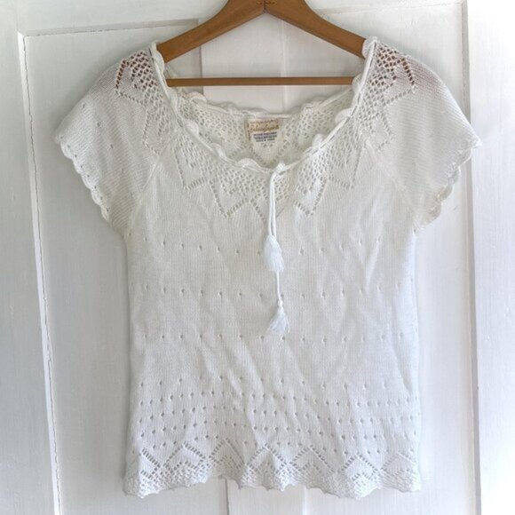 Vintage Knit Lacey Blouse - Picture 1 of 6